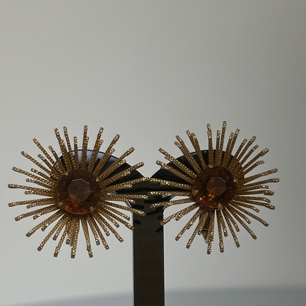 SARAH COV  Gold Sunburst Earrings